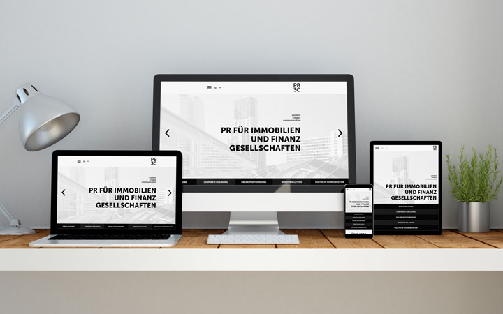 Die Webseite von PB3C GmbH wird durch das Responsive Design auf mobilen Endgeräten optisch ansprechend und benutzerfreundlich dargestellt